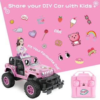 Foto 5 | Foto 5 | Coche RC NQD a Escala 1:16 Rosa con 80 Minutos de Juego para Niñas - Venta Internacional