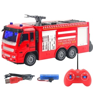Foto 1 | Foto 1 | Camión De Bomberos De Juguete Con Control Remoto De 2 Canales Para Niños - Venta Internacional.