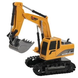 Foto 1 | Foto 1 | Retroexcavadora Con Control Remoto, Escala 1:24 Y 6 Canales Para Niños - Venta Internacional.