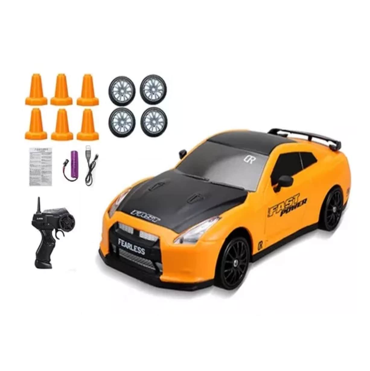 Auto Drift Rc Car 4wd G de Alta Velocidad Amarillo