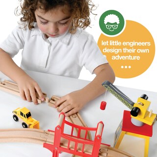 Foto 6 | Foto 6 | Juego de Trenes de Madera Play22 de 38 Piezas para Niños - Venta Internacional