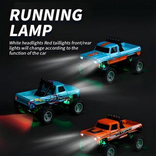 Foto 3 | Foto 3 | Rc Monster Truck Flashstar Mini A Escala 1:64 Con Luces De Color Naranja - Venta Internacional.
