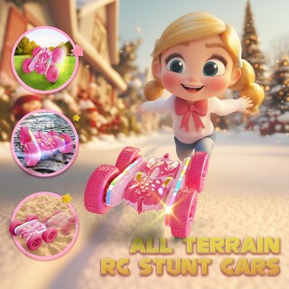 Foto 5 | Foto 5 | Auto Con Mando A Distancia Terucle Pink Stunt Con Rotación De 360° Para Niñas - Venta Internacional.