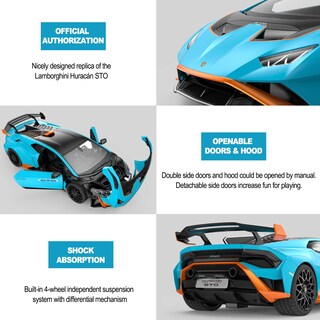 Foto 6 | Foto 6 | Coche A Control Remoto Rastar Lamborghini Huracán Sto 1/14 Blue - Venta Internacional.