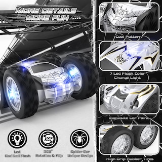 Foto 3 | Foto 3 | Auto A Control Remoto Wupuaait Para Niños Rc Stunt 1:24 4-7 Años - Venta Internacional.