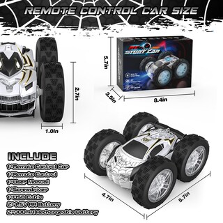 Foto 6 | Foto 6 | Auto A Control Remoto Wupuaait Para Niños Rc Stunt 1:24 4-7 Años - Venta Internacional.