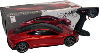 Foto 5 | Foto 5 | Coche A Control Remoto Mattel Hot Wheels Tesla Roadster Red - Venta Internacional.