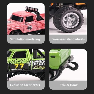Foto 5 | Foto 5 | Control Remoto Rc Monster Truck Mini A Escala 1:64 Con Luces De 2,4 Ghz - Venta Internacional.