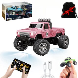 Foto 1 | Foto 1 | Mini Monster Truck Rc A Escala 1/64 Con Control Remoto De Luces - Venta Internacional.