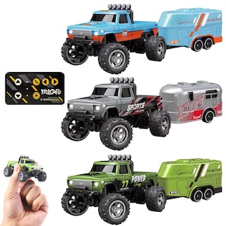 Foto 1 | Foto 1 | Rc Monster Truck Mini A Escala 1:64 Con Mando A Distancia Para Remolque - Venta Internacional.