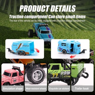 Foto 4 | Foto 4 | Rc Monster Truck Mini A Escala 1:64 Con Mando A Distancia Para Remolque - Venta Internacional.