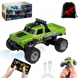 Foto 1 | Foto 1 | Mini Monster Truck Rc A Escala 1/64 Con Luces Y Mando A Distancia De 2,4 Ghz - Venta Internacional.