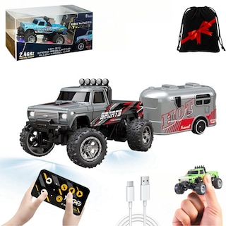 Foto 1 | Foto 1 | Mini Monster Truck Rc A Escala 1/64 Con Control Remoto De Luces - Venta Internacional.