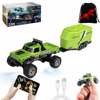 Foto 1 | Foto 1 | Mini Monster Truck Rc A Escala 1/64 Con Control Remoto De Luces - Venta Internacional.