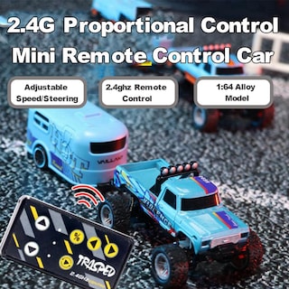 Foto 2 | Foto 2 | Mini Monster Truck Rc A Escala 1/64 Con Control Remoto De Luces - Venta Internacional.