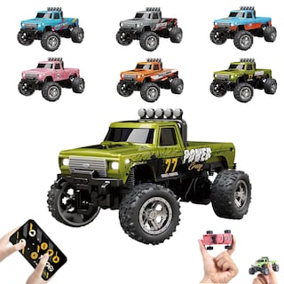 Foto 1 | Foto 1 | Control Remoto Rc Monster Truck Mini A Escala 1:64 Con Luces De 2,4 Ghz - Venta Internacional.