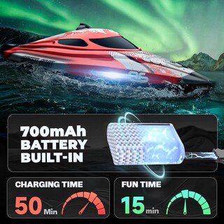 Foto 3 | Foto 3 | Rc Boat Bezgar Tx126 Rojo Para Niños Y Adultos Con Batería De 700 Mah - Venta Internacional.