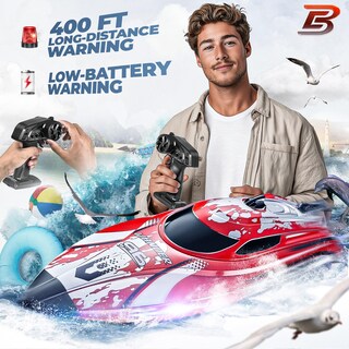 Foto 4 | Foto 4 | Rc Boat Bezgar Tx126 Rojo Para Niños Y Adultos Con Batería De 700 Mah - Venta Internacional.