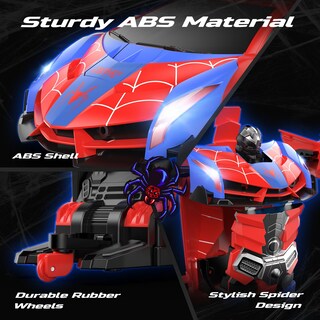 Foto 6 | Foto 6 | Coche Rc De Juguete Deerc Spider Transform Robot 1:18 Para Niños De 3 A 12 Años - Venta Internacional.