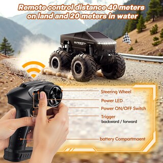 Foto 5 | Foto 5 | Rc Car Hometall Monster Truck 4wd Impermeable A Escala 1:16 Para Niños - Venta Internacional.