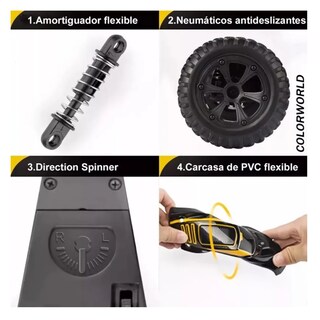 Foto 4 | Foto 4 | Carro Control Remoto 3pz Lab.g Negro Amarillo