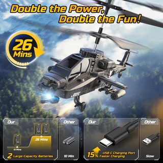 Foto 3 | Foto 3 | Helicóptero RC Deerc Armed Attack 2.4 Ghz 26 Minutos de Tiempo de Vuelo - Venta Internacional