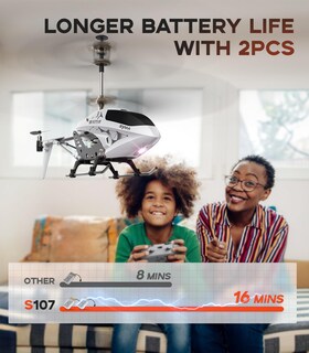 Foto 5 | Foto 5 | Helicóptero Remoto Syma S107h, 16 Minutos De Vuelo, 2 Baterías 8-12 - Venta Internacional.