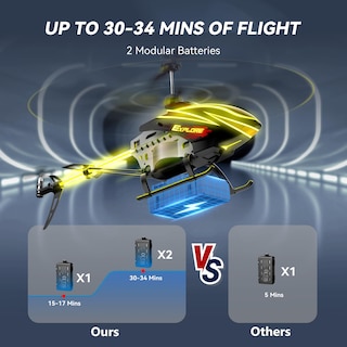 Foto 4 | Foto 4 | Helicóptero Rc Bussgo Para Niños Con Baterías Flight 2 De 30 Minutos - Venta Internacional.