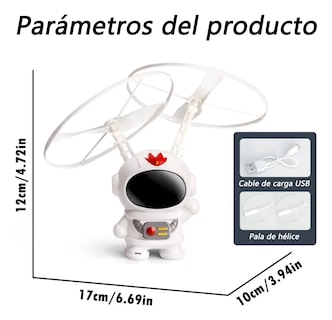 Foto 4 | Foto 4 | Astronauta Drone Helicóptero De Mano Belug Juguete Para Niños Blanco