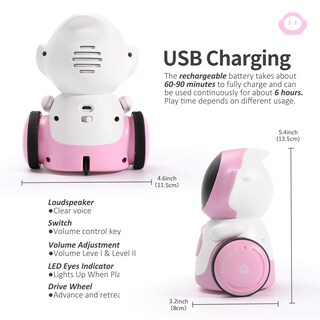 Foto 6 | Foto 6 | Robot De Juguete Gilobaby Recargable Con Altavoz Inteligente Para Niños De Más De 6 Años - Venta Internacional.