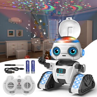 Foto 1 | Foto 1 | Robot De Juguete Aikmi Recargable Con Proyector De Luz Nocturna Para Niños - Venta Internacional.