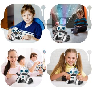 Foto 5 | Foto 5 | Robot De Juguete Aikmi Recargable Con Proyector De Luz Nocturna Para Niños - Venta Internacional.