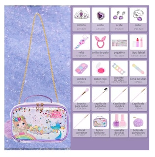 Foto 4 | Foto 4 | Juego de Maquillaje Lavable con Bolsa Morada Seguro y Divertido para Niñas