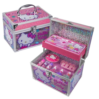 Foto 1 | Foto 1 | Makeuperia Estuche De Maquillaje Infantil Con Diseño Hello Kitty Maletín Metálico Sombras Brillos