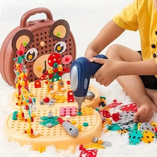 Foto 1 | Foto 1 | Caja de Herramientas de Juguete Keolaa Magic Montessori Play con Taladro Eléctrico - Venta Internacional
