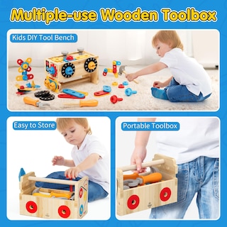 Foto 4 | Foto 4 | Juego De Herramientas Lehoo Castle Kids De Madera, 29 Piezas, De 2 A 5 Años, Con Caja - Venta Internacional.