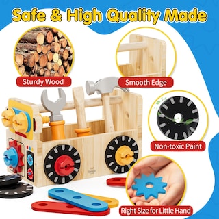 Foto 7 | Foto 7 | Juego De Herramientas Lehoo Castle Kids De Madera, 29 Piezas, De 2 A 5 Años, Con Caja - Venta Internacional.