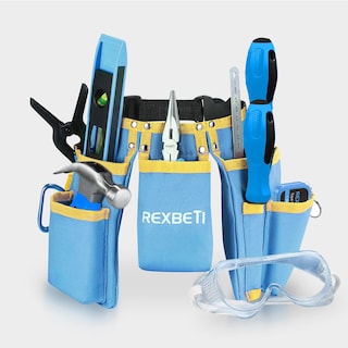 Foto 2 | Foto 2 | Juego De Herramientas Rexbeti Young Builder's De 18 Piezas Con Cinturón De Herramientas Para Niños, Azul - Venta Internacional.