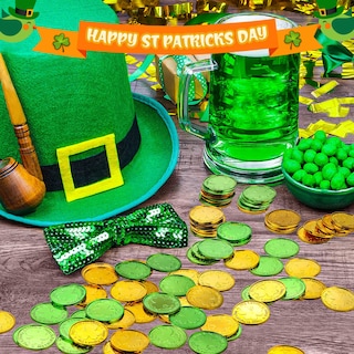 Foto 6 | Foto 6 | Monedas Decorativas De Plástico Skylety Para El Día De San Patricio, 50 Unidades - Venta Internacional.