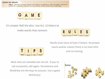 Foto 4 | Foto 4 | Crossword Solitaire Game 2024, Nuevo Juego De Dados Con 12 Letras De Dados - Venta Internacional.