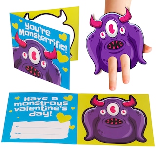 Foto 4 | Foto 4 | Juego De Tarjetas Para Niños Con Forma De Monster Finger Puppets Para El Día De San Valentín - Venta Internacional.
