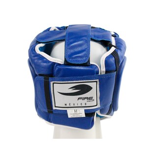 Foto 3 | Foto 3 | Careta para Boxeo Fire Sports Piel color Azul Cubre Pómulos y Barbilla para Entrenamiento Talla Mediana