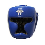 Careta para Boxeo Fire Sports Piel color Azul Cubre Pómulos y Barbilla para Entrenamiento Talla Chica
