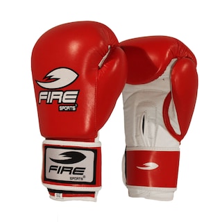 Foto 1 | Foto 1 | Guantes de Piel Oficial Fire Sports para Competencias Olímpicas 10oz color Rojo