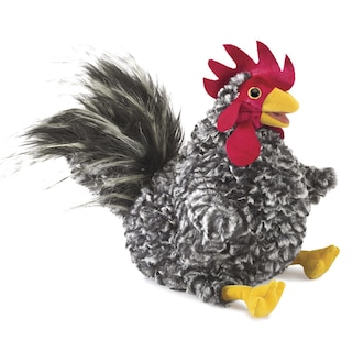 Foto 1 | Foto 1 | Marioneta De Mano Folkmanis Barred Rock Rooster, Negro, Blanco Y Rojo - Venta Internacional.