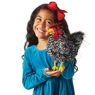 Foto 3 | Foto 3 | Marioneta De Mano Folkmanis Barred Rock Rooster, Negro, Blanco Y Rojo - Venta Internacional.