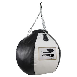 Foto 1 | Foto 1 | Costal Tipo Bola Fire Sports sin Relleno color Negro con Blanco de Cuero Pu