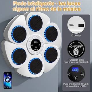 Foto 3 | Foto 3 | Máquina De Boxeo Lab.g Ajustable Pantalla Digital Siga La Música Blanco