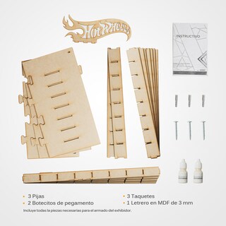 Foto 8 | Foto 8 | Exhibidor de Autos Tipo Hotwheels Poliespacios HEX64 Natural para 64 Carritos