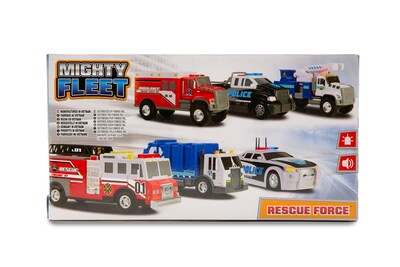 Foto 7 | Foto 7 | Toy Police Cruiser Mighty Fleet Rescue Force 12 Con Luces Y Sonido - Venta Internacional.